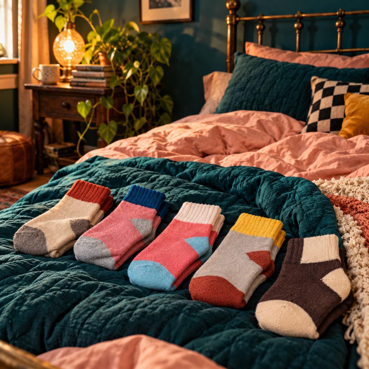 Lowkey Toasty — Camel Wool Blend Socks