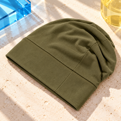 Slouched Beanie – Bamboo & Satin-Lined, Lightweight & Cooling
