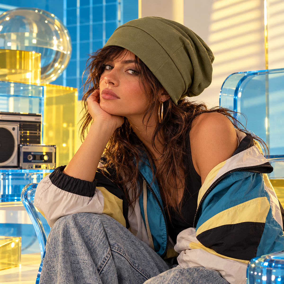 Slouched Beanie – Bamboo & Satin-Lined, Lightweight & Cooling