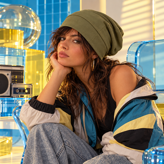 Slouched Beanie – Bamboo & Satin-Lined, Lightweight & Cooling