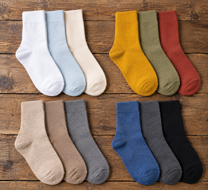 Bamboo Blend Short Crew Socks – 3-Pair Assorted Set